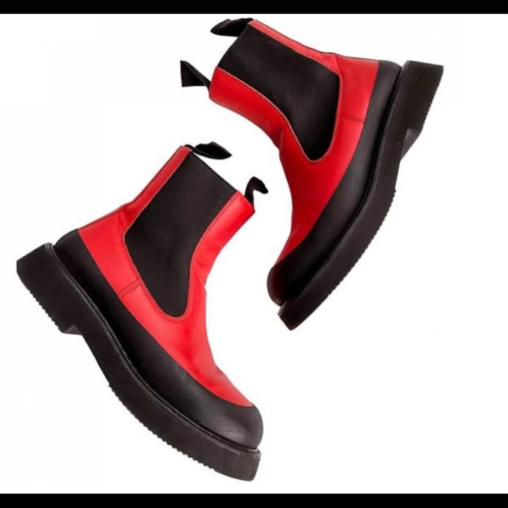 Celine red boots! Like brand new!